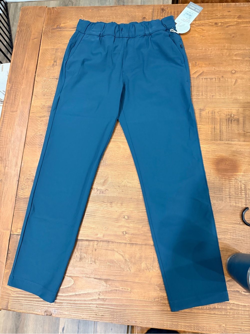 Vuori Teal Elastic-Waist Chinos